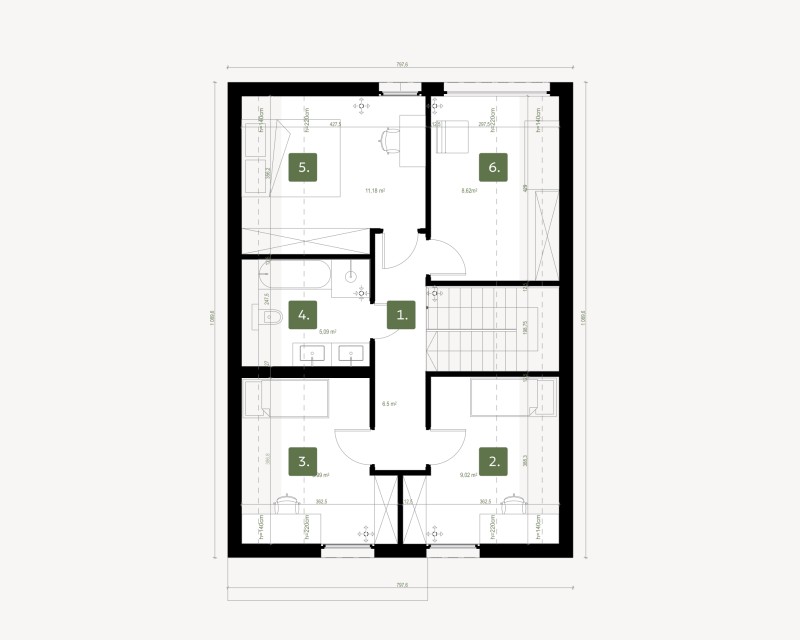 Poddasze - Bez garażu